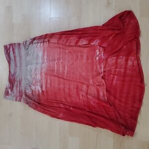 Pink Lotus Tie-Dye Hi-Low Skirt